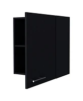 Fm Furniture So- Hi Wall Cabinet in melamine with one door,black