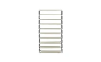 Slickblue 10 Tiers Shoe Rack with Dustproof Cover Closet Storage Cabinet Organizer