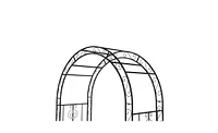 Slickblue Double Layer Iron Art Arc Top Stylish and Durable Decorative Piece for Home or Garden