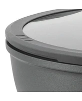 BergHOFF Leo Stone+ Nonstick Ceramic 11" Wok Pan with Lid, 4.6qt