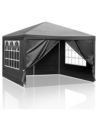 Slickblue Waterproof Gazebo Outdoor Canopy - Patio Tent for Wedding, Bbq, and Party Events