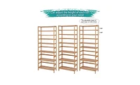 Slickblue Multi-Functional Adjustable 6-Layer Bookshelf for Versatile Storage and Organization