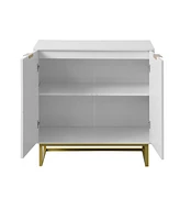 Slickblue Modern Storage Cabinet with 2 Doors, Stylish Buffet Sideboard for Kitchen and Living Room