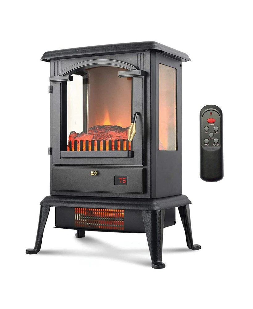 LifeSmart LifePro 1500W 3 Sided Electric Infrared Quartz Indoor Stove Heater