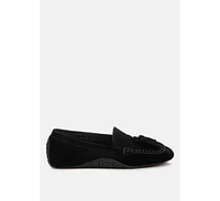 Rag & Co Kipstar Suede Round Toe Tassel Loafers