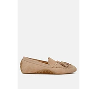 Rag & Co Kipstar Suede Round Toe Tassel Loafers