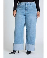 Eloquii Plus Tall Cuff Jean