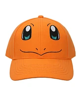 Pokemon Men's Charmander Face Orange Baseball Cap