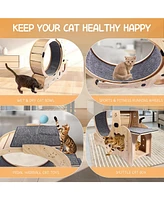 Slickblue 4-in-1 Cat Wheel – Upgraded Cat Exercise Wheel for Indoor Cats, Large Treadmill with Silent Running Wheel