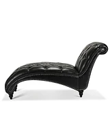 Slickblue Tufted Armless Chaise Lounge Elegant Seating for Living Room or Bedroom