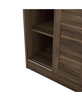 Slickblue 3-Door Shutter Wardrobe with Shelves – Stylish Storage Solution Ample Space for Clothes and Accessories