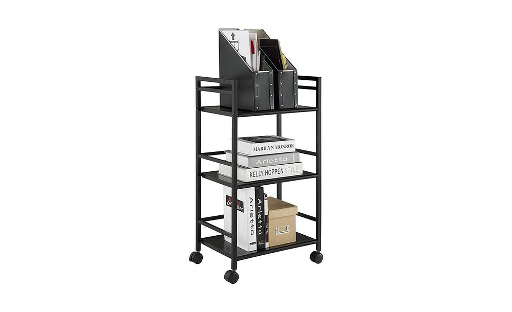 Slickblue Widened 3-Tier Multi-Functional Storage Cart for Efficient Organization and Easy Access