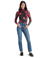 Steve Madden Women's Luella Floral-Print Mesh Bodysuit