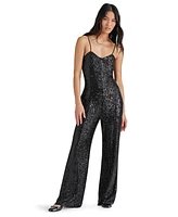 Steve Madden Women's Glitterine Sequined Jumpsuit