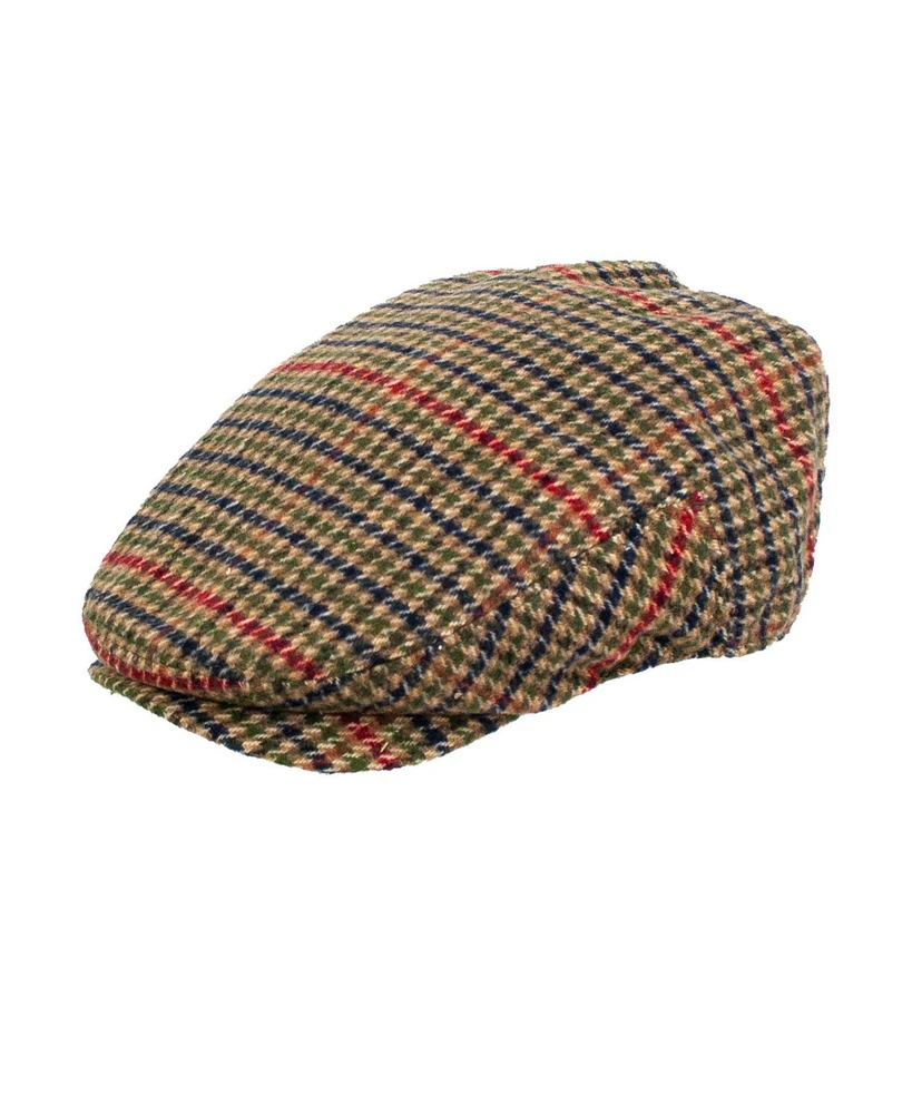 Peter Grimm Houndstooth Wool Flat Cap Hat