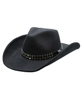 Peter Grimm Mcgraw Ultra Felt Studded Band Western Drifter Hat