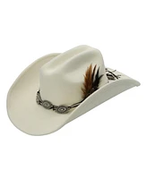 Peter Grimm Feid Ultra Felt Concho Band Feather Western Drifter Hat