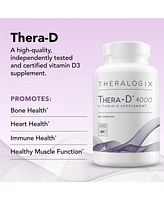 Theralogix Thera-d 4000 Vitamin D Supplement - 4,000 Iu (100 mcg) Vitamin D3 - 90-Day Supply - Immune Support Supplement for Women & Men