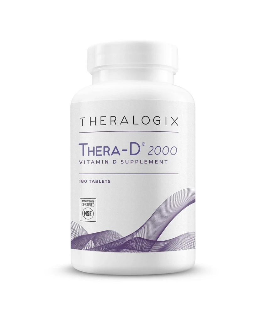 Theralogix Thera-d 2000 Vitamin D Supplement - 2,000 Iu (50 mcg) Vitamin D3 Tablets - 180-Day Supply - Immune Support Supplement for Women & Men