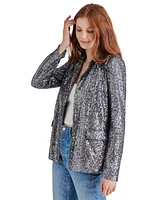 Steve Madden Women's Payton Sequined Boyfriend Blazer