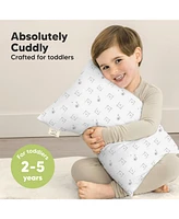 Cuddly Toddler Pillow with Pillowcase, 13X18 Kids for Sleeping, Small Travel Pillows, Nursery
