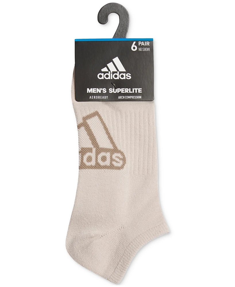 adidas Men's Climacool Superlite No Show Socks, 6-pack