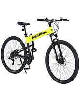 Streamdale Furniture 29" Folding Mountain Bike, Suspension Fork, Aluminium Alloy Frame 21Speed Mountain Bike