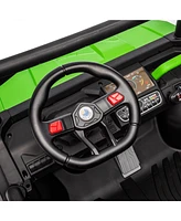 24V Ride On Truck 2 Seater Ride On Utv with 2x200W Motor Ride On Dump Truck with Dump Bed/Shovel Ride On Car with Remote Control Electric Vehicle with