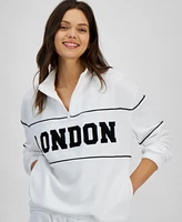 Rebellious One Juniors' London Fleece Half-Zip Sweatshirt