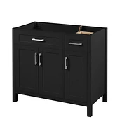 [Cabinet Only] 36" Black Bathroom Vanity (Sink not included)
