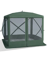 Pop Up Camping Canopy Gazebo Screen Shelter Tent with Single Person Easy Set-Up, Ventilating Mesh, Portable Carry Bag for Outdoor Camping Party Event,