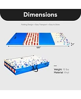 BalanceFrom Fitness 120"x48" All Purpose Gymnastics Exercise Mat, Star/Stripe