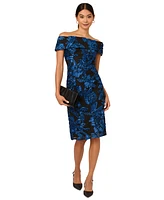 Adrianna Papell Women's Soutache Off-The-Shoulder Sheath Dress