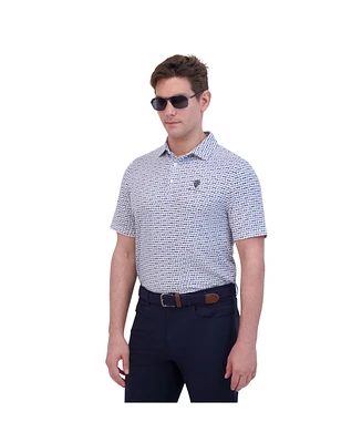 Ben Sherman Men's Ultra Soft Shades Print Tech Terry Sports Fit Polo Shirt