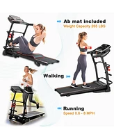 Ksports 16 Inch Wide Foldable Home Treadmill w/ Bluetooth & Fitness Tracking App