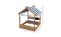 Slickblue Wooden Sandbox for Kids Aged 3-7 Years – Safe, Durable Design with Spacious Play Area for Creative Fun