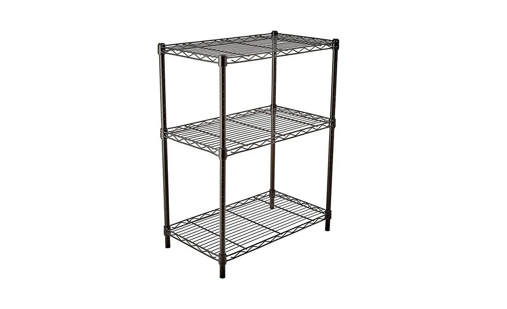 Slickblue 3-Layer Plastic Coated Iron Shelf for Durable Storage and Organization