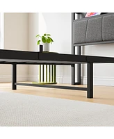 Slickblue Twin Size Bed Frame with Storage Headboard and Built-in Charging Station
