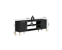 Boyel Living Versatile Tv Stand with Elegant Honeycomb Design and Ample Storage