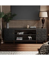 Boyel Living Versatile Tv Stand with Elegant Honeycomb Design and Ample Storage