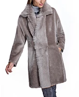 Julia & Stella by Maximilian Women's Reversible Shearling Coat