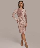 Donna Karan New York Women's Long Sleeve Printed Dress