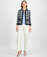 Kasper Women's Open-Front Patch Pocket Blazer, Petite & Regular Sizes