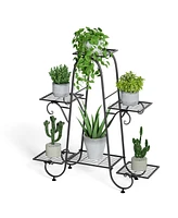 Unho Multilayer 6 Tier Plant Stand Metal Flower Rack Stand Display Holder Garden