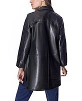 Julia & Stella by Maximilian Women's Oversized Leather Jacket