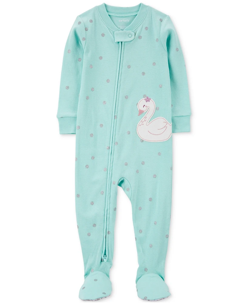 Carter's Baby Boys and Girl 2 Way Zip One-Piece 100% Snug Fit Cotton Footed Pajamas