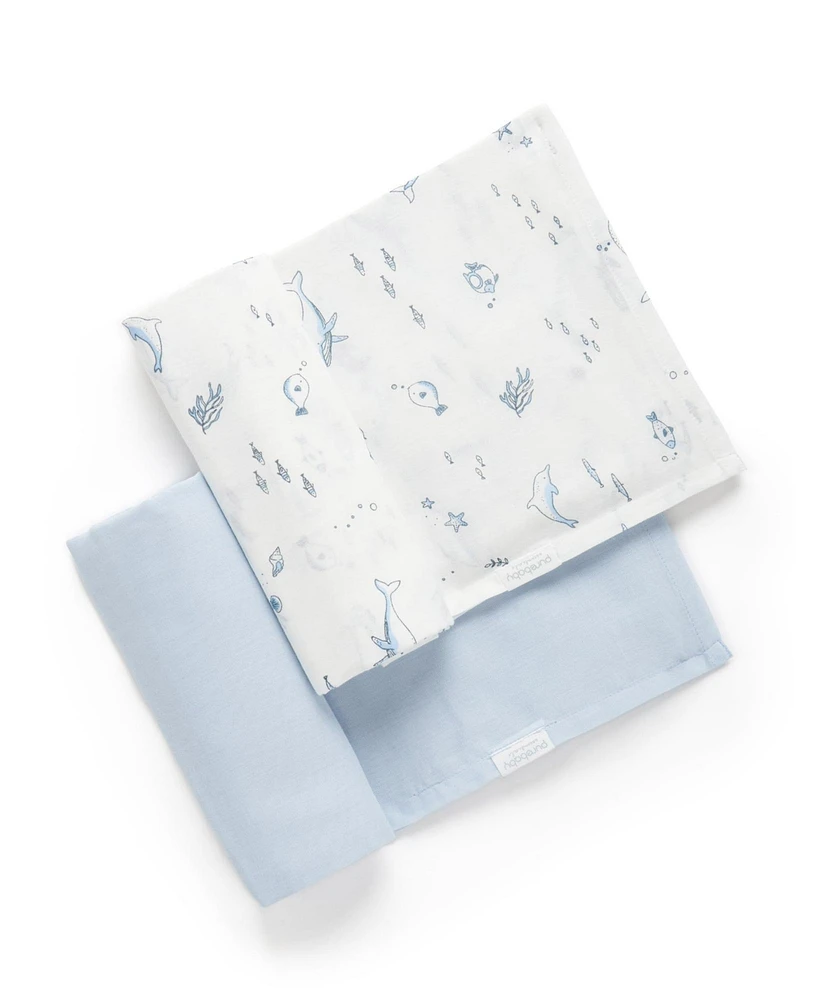 Purebaby Baby Boy Muslin Swaddle 2 Pack