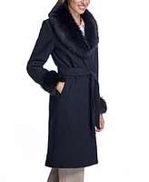 Julia & Stella by Maximilian Women's Wool Wrap Coat