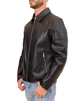 Bagatelle Homme Men's Quilted Faux Leather Jacket