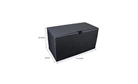 Slickblue Outdoor Garden Plastic Storage Deck Box - Lockable, Waterproof Chest